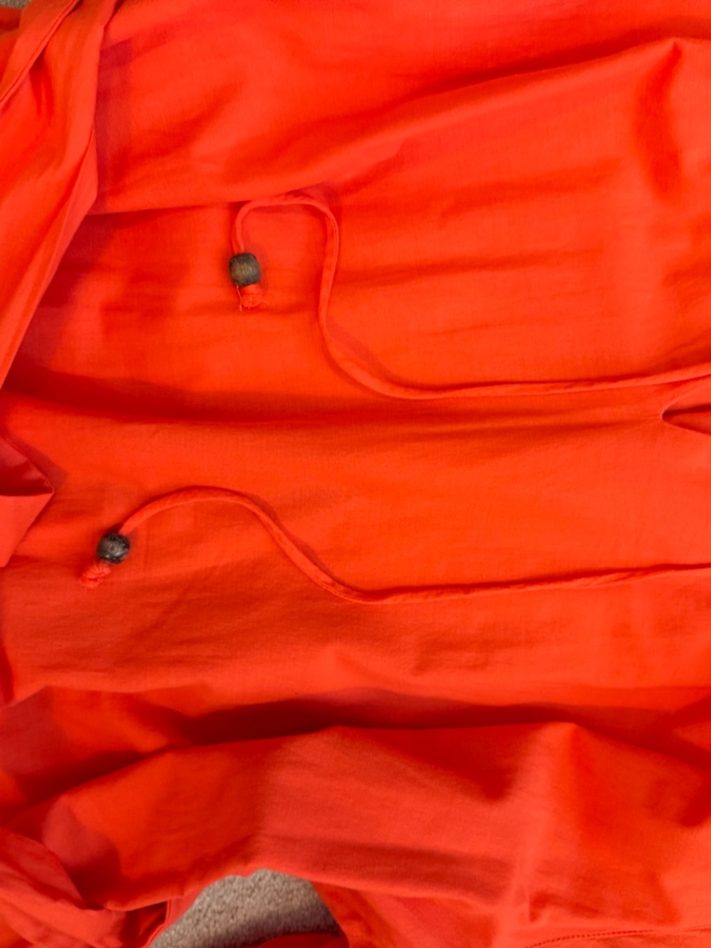 Ann Mashburn Cotton Linen Poppy Orange Red Eyelet Dress Size XL - Picture 3 of 7